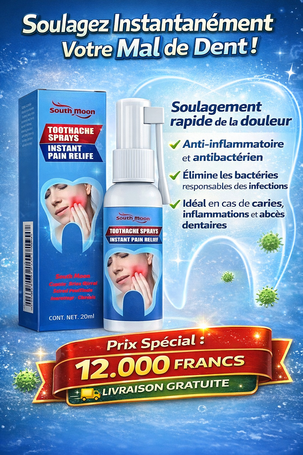 SPRAY ANTI-MAL DE DENTS SOUTH MOON